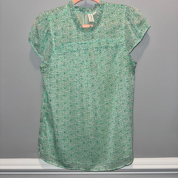 Joie Tops - Joie Light Green Patterned Blouse